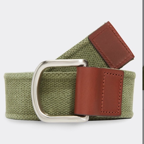 NWT VINEYARD VINES Island Canvas/Leather Belt - Picture 1 of 3